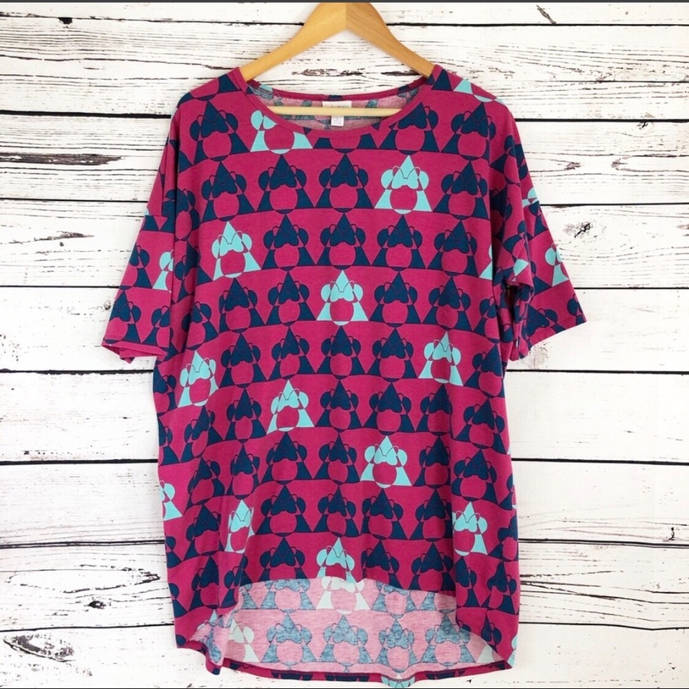 LuLaRoe Disney Minnie Print Irma Tunic Tee